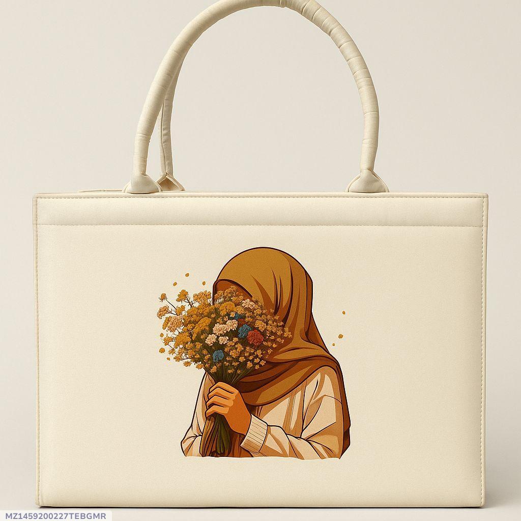 Hijabi Girl Illustration Handbag
