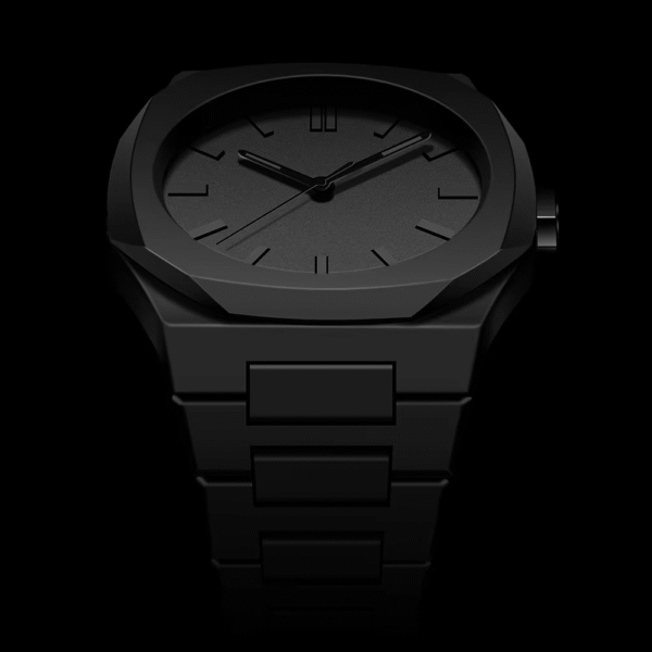 Black Stainless Steel Arabic Watch